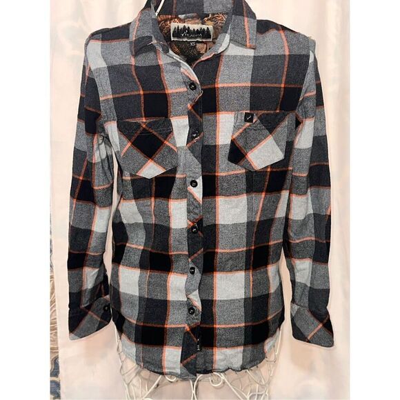 Nice PLADRA men Every Day Flannel Shirt- grey size XS Long Sleeve Good condition - Picture 1 of 8